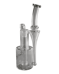 Gesamtansicht der BLAZE Recycler Glasbong mit Trommelperkolator aus hochwertigem Borosilikatglas