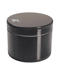 4-teiliger Aluminium Grinder von Black Leaf in Schwarz, 90mm Durchmesser