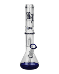 Blaue Black Leaf Glasbong mit 4-Arm Perkolator und Icefunktion
