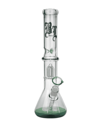 Seegrüne Black Leaf Glasbong mit 4-Arm Perkolator und Icefunktion