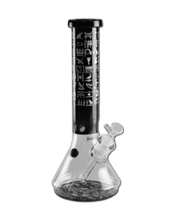 Icebong Black Leaf mit Hieroglyphen-Motiv aus Glas