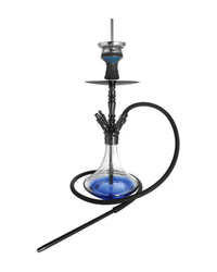 Elegante Blueground 480CC INOX Giza Gun 4S Shisha mit Schlauch, passendem Mundstück und Kopf. Zum Rauchen von Shishatabak.