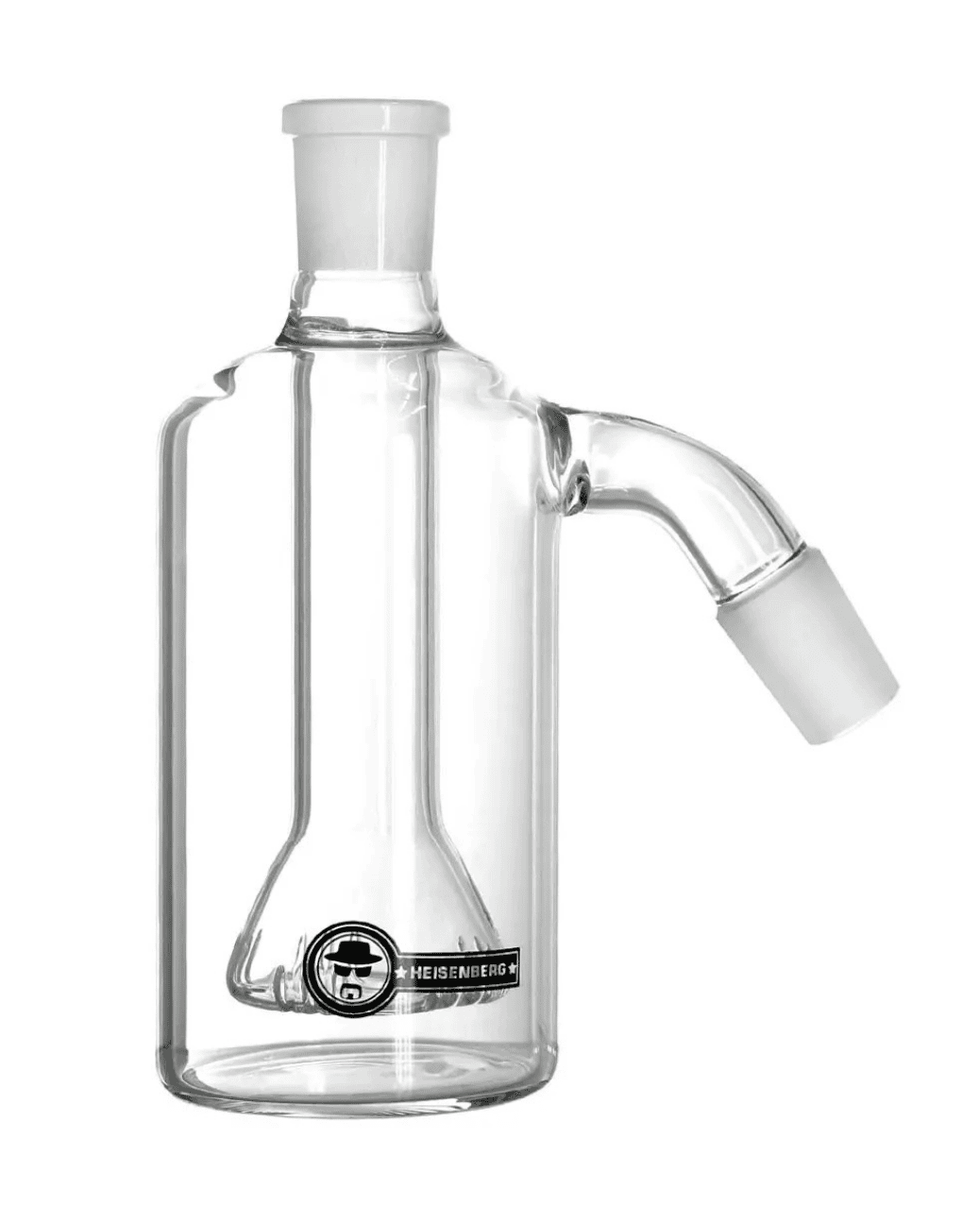 Der Heisenberg HNBG Riddle Vorkühler filtert Rauch effektiv durch kleine Schlitze im Showerhead Perkolator.
