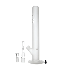 Schöne Big Fat Joe Sandblasted Glasbong mit Kickloch und passendem Head/Kopf von Heisenberg zum Rauchen von Kräutern.
