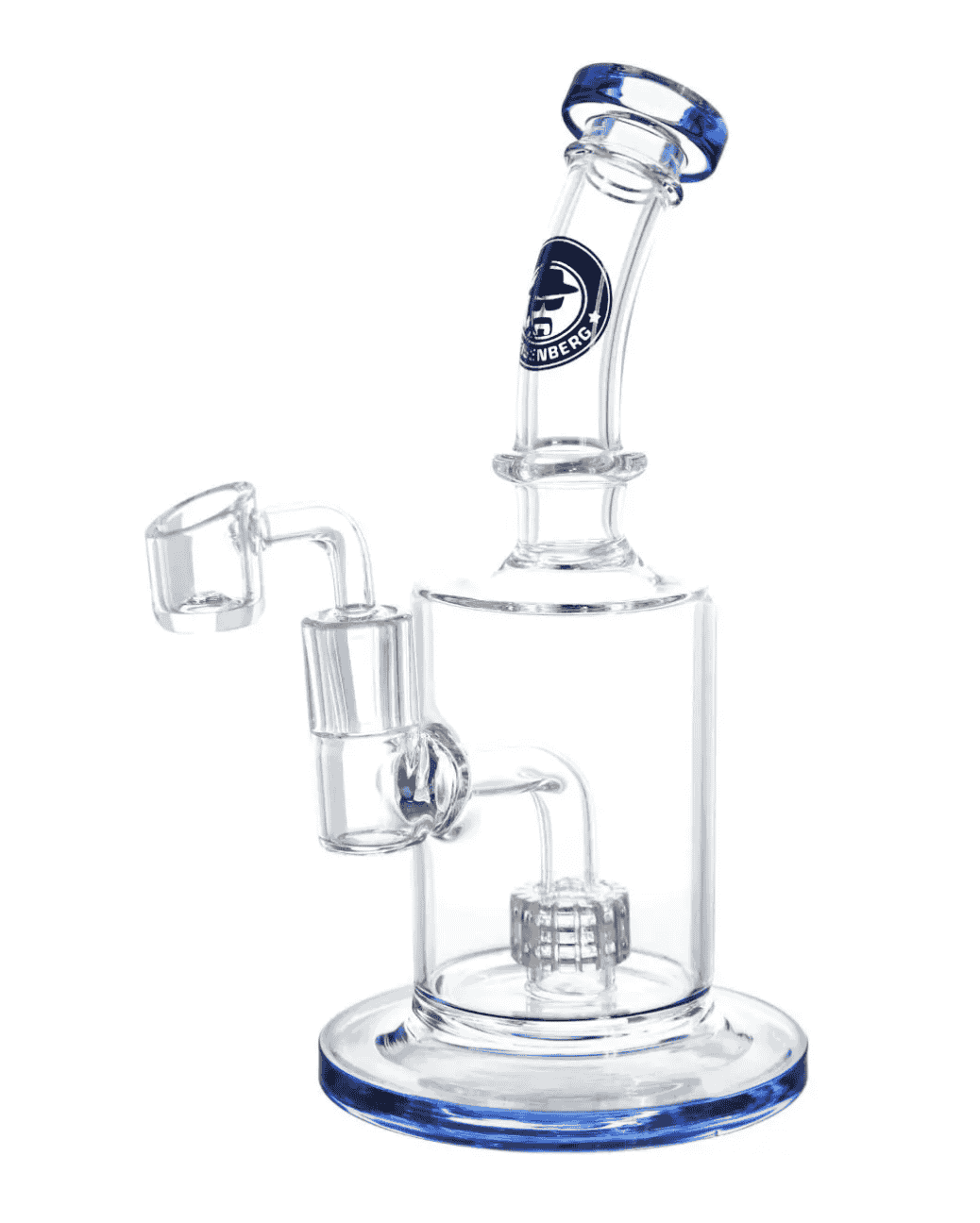 Schöne Blue Incubator Glasbong mit Head/Kopf von Heisenberg zum Rauchen von Öl und Konzentraten