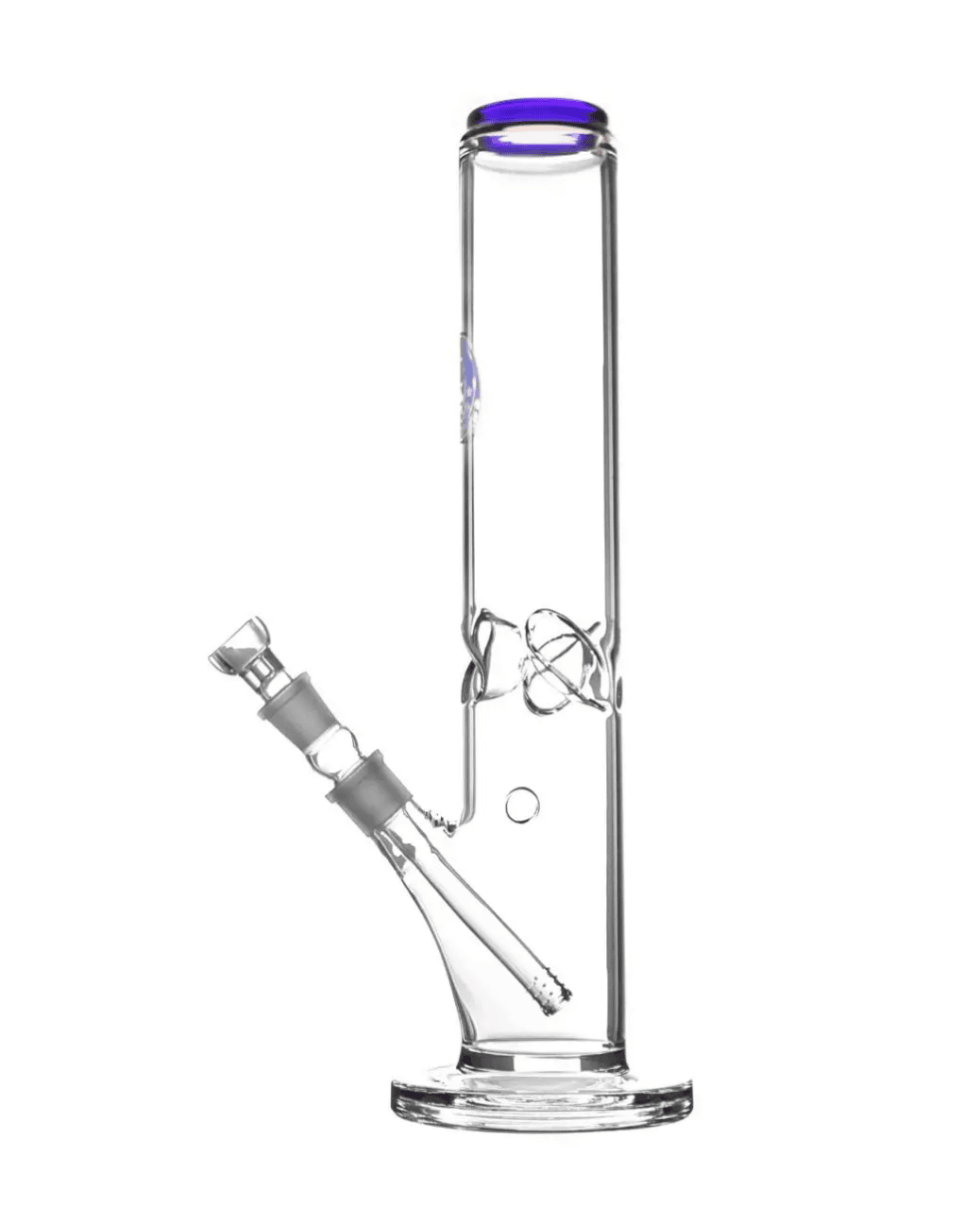 Schöne Heisenberg_Fat_Joe Glasbong mit Kickloch, passendem Chillum und Head/Kopf von Heisenberg zum Rauchen von Kräutern.