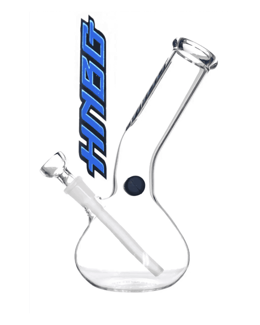 Schöne Lady Killer Glasbong mit Kickloch, passendem Chillum und Head/Kopf zum Rauchen von Kräutern.