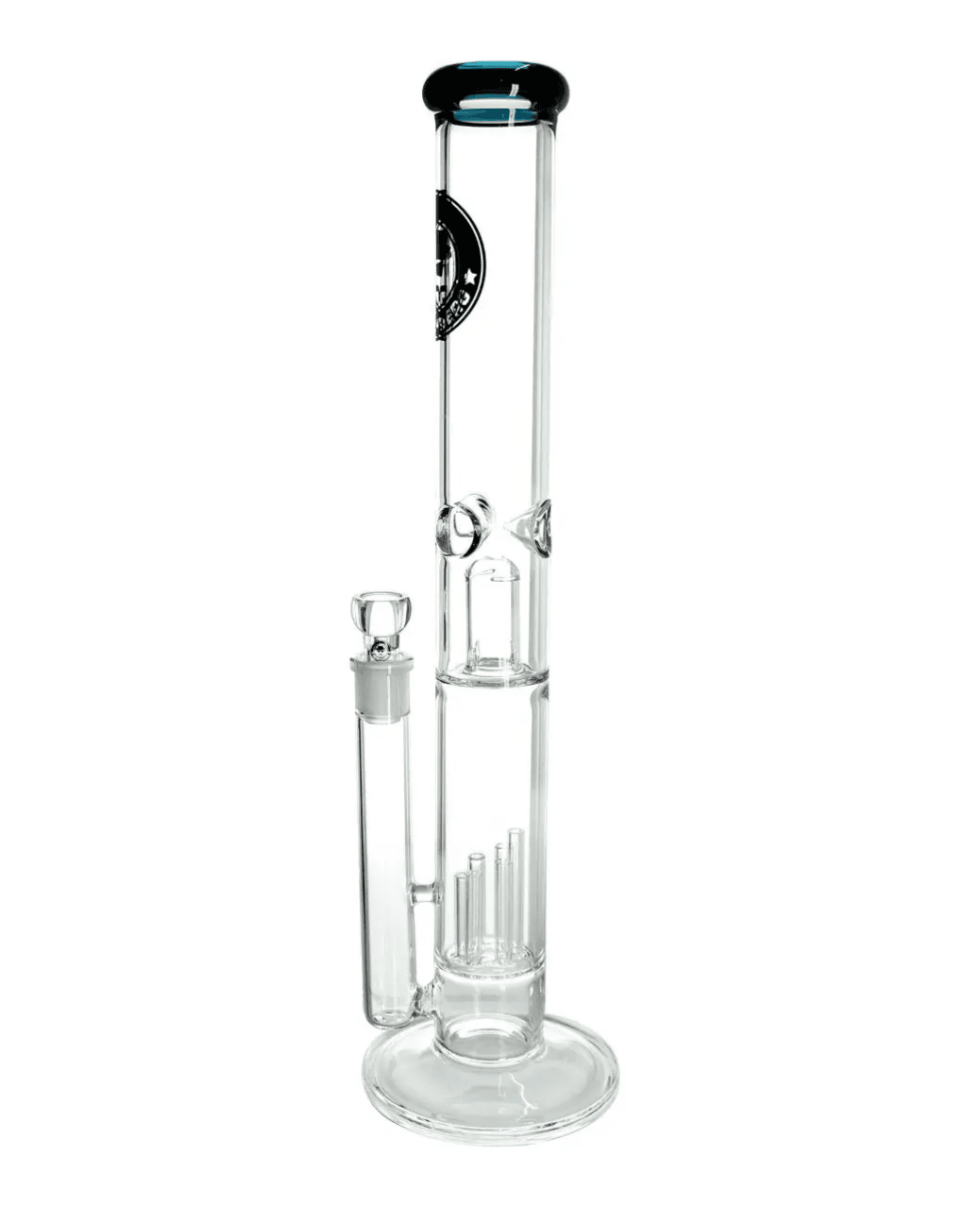 Schöne Heisenberg Orgel Glasbong mit Eiskerben, Perkolator und Head/Kopf zum Rauchen von Kräutern.