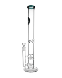 Schöne Twentyfour Seven Glasbong mit Eiskerben und passendem Head von Heisenberg, zum Rauchen von Kräutern.