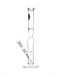 Schöne Twister ICE Glasbong mit Kickloch, passendem Chillum/Kupplung und Head/Kopf von Heisenberg zum Rauchen von Kräutern.