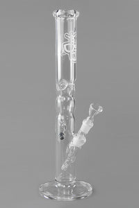 Jelly Joker Tender Bong 45 cm – transparente Glasbong mit klassischem Design & Hanfblatt-Print