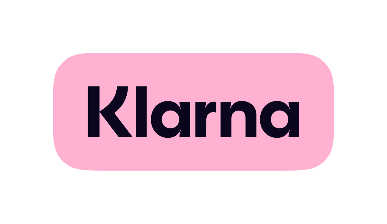 Klarna Logo auf pinkem Hintergrund Zahlungsmöglichkeit