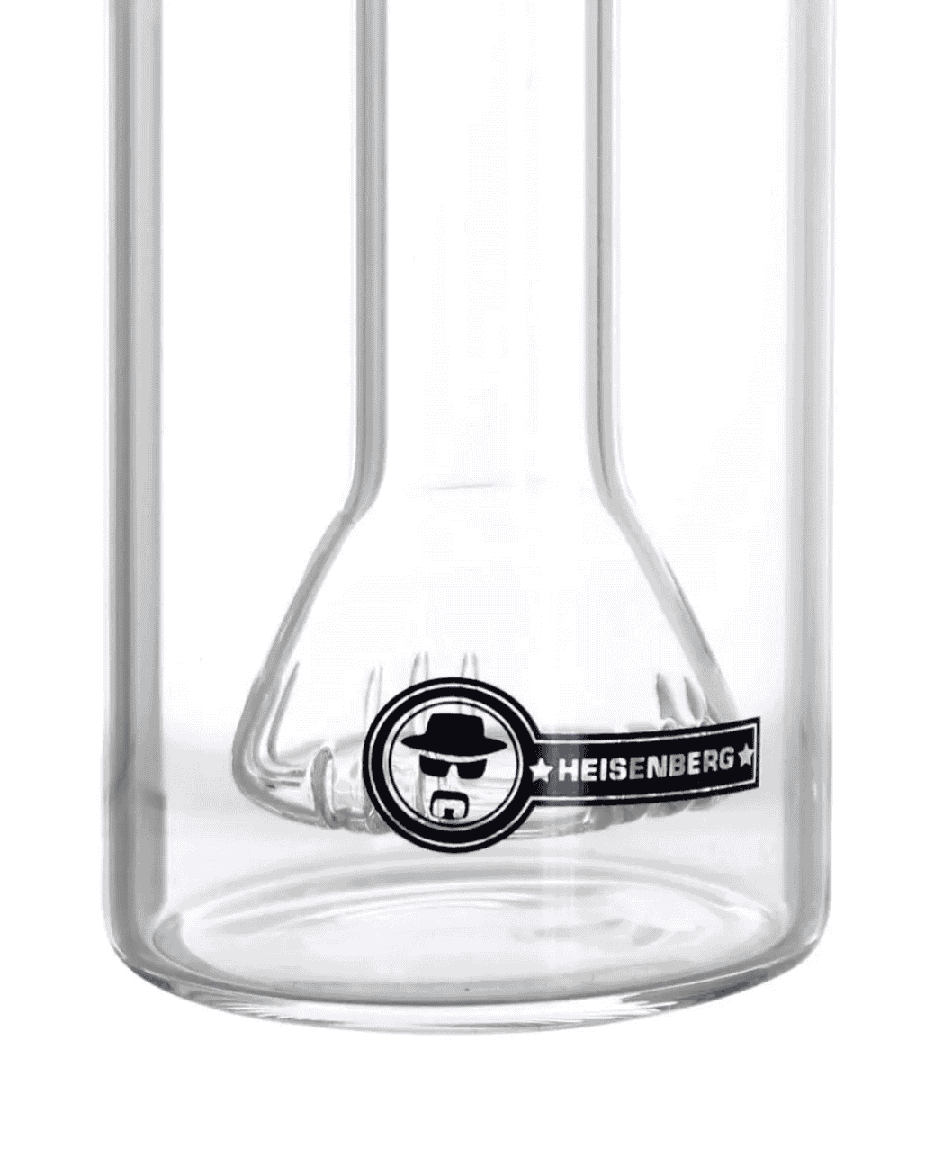 Kompakte Wasserkammer des Heisenberg HNBG Riddle Vorkühlers, passend für eine Vielzahl von Beakern und Standard-Bongs.