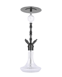 Schöne Luna Shisha Komplettset - Praedo 2.0 (schwarz) mit Schlauch, passendem Mundstück und Kopf. Zum Rauchen von Shishatabak.