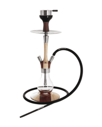 Elegante Madera Chida Pluto Shisha von Kaya mit Schlauch, passendem Mundstück und Kopf. Zum Rauchen von Shishatabak