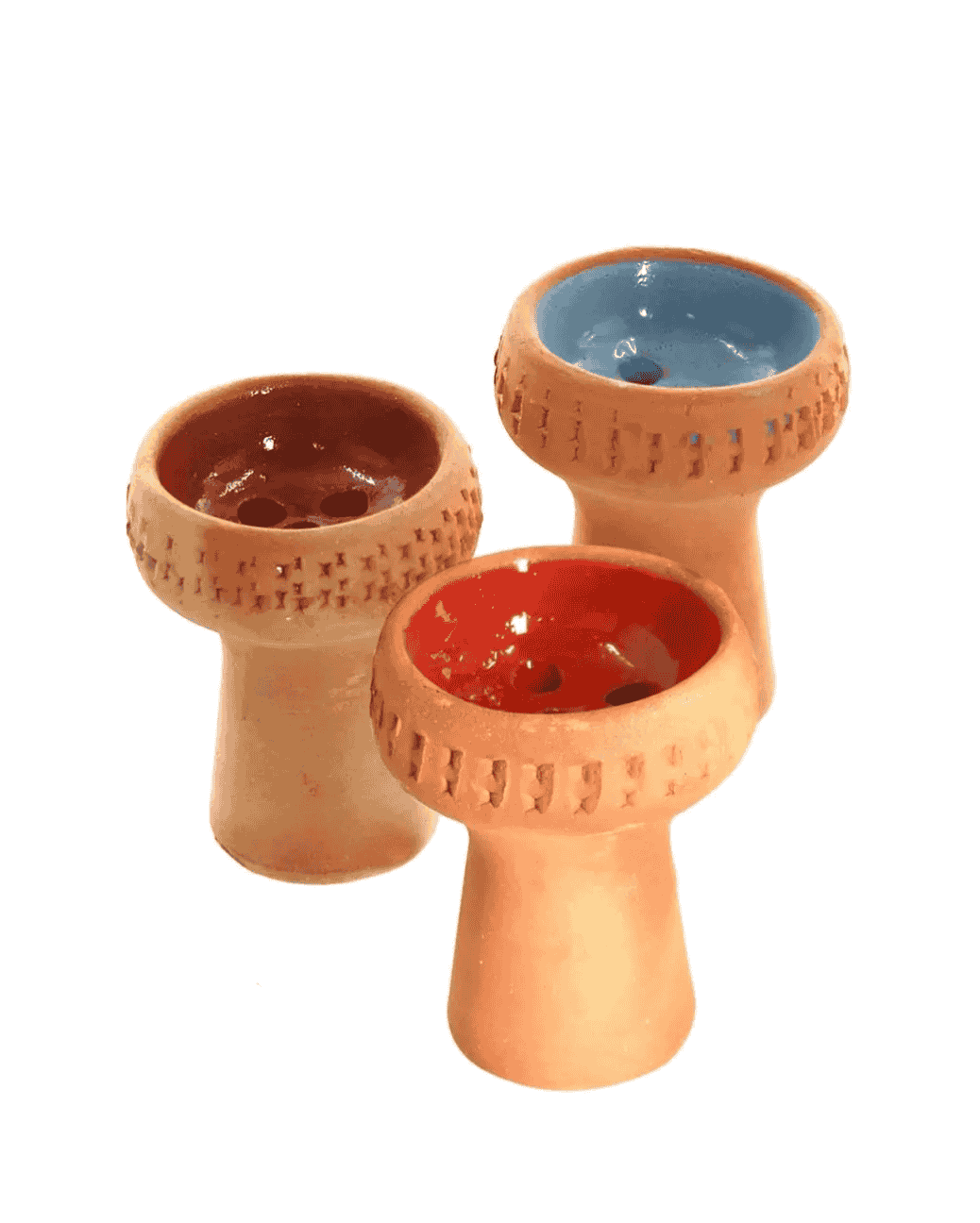 TĂȘte de tabac pour narguilĂ© en terre cuite Masta de Turquie, Ă©maillĂ©e Ă  l'intĂ©rieur
