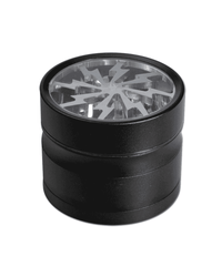 Silberner Thorinder Mini Grinder 4-teilig mit Sichtfenster