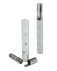 Robuster Handvaporizer aus Glas und Edelstahl, mit Feuerzeug nutzbar