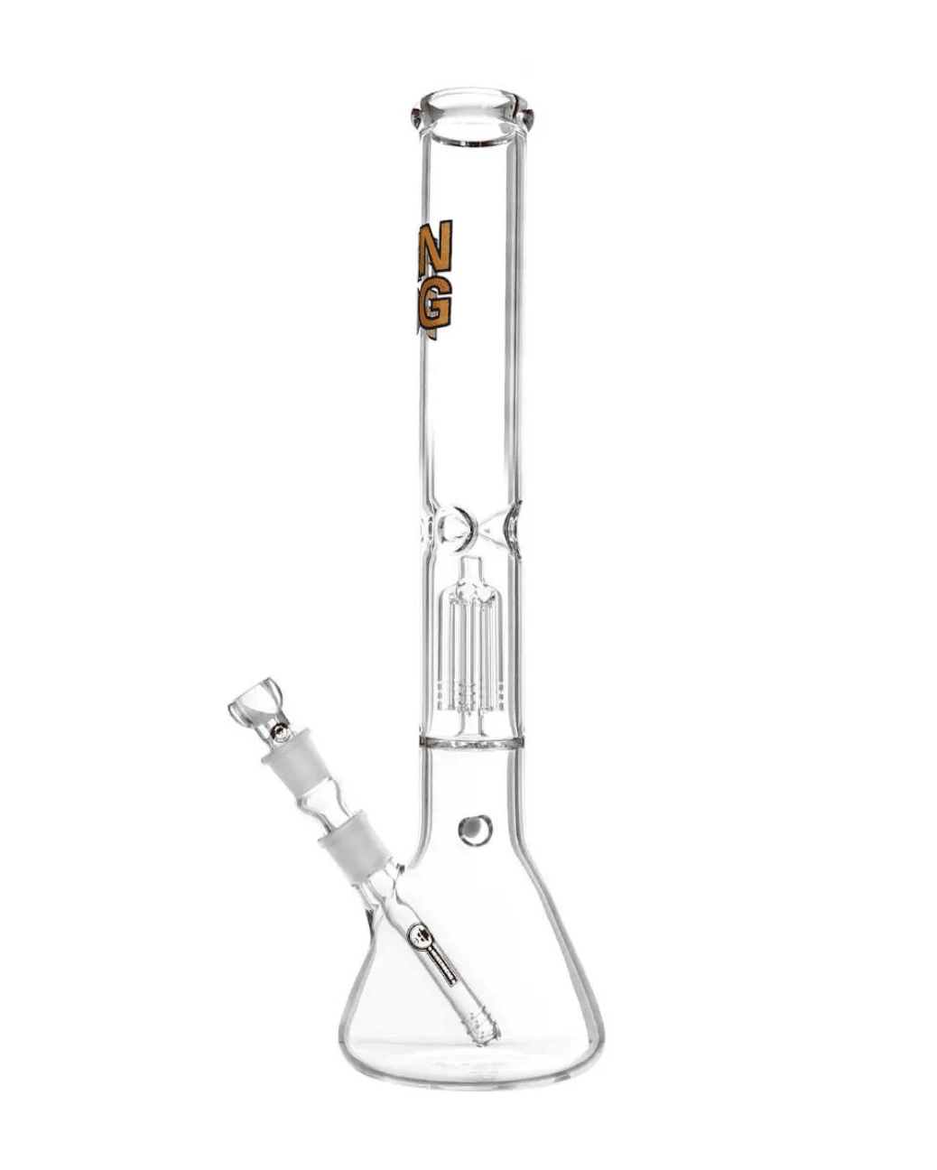 HNBG Gold Bong mit Single Perc und 18,8er Schliff