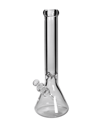 Klare Glasbong ohne Logo in Kolbenform mit 9 mm Wandung
