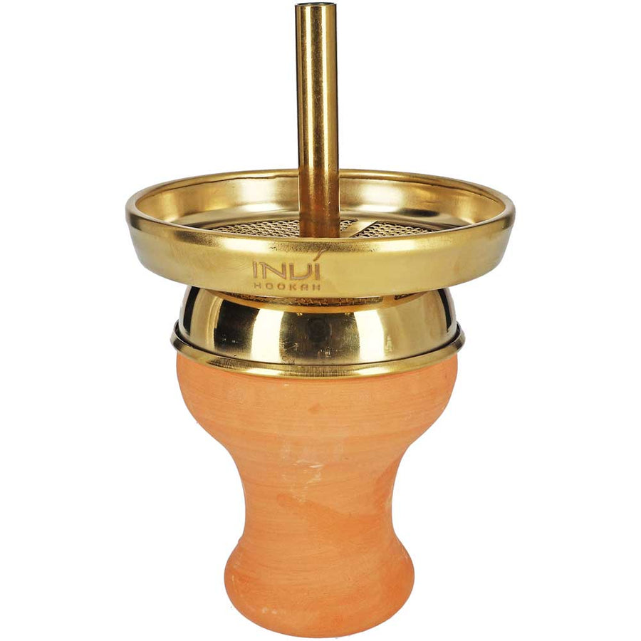 INVI Shisha Hookah Chimney Head Set Stainless Steel Gold