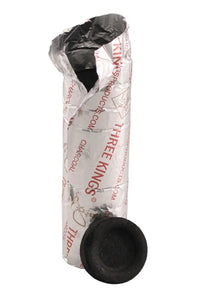 Charbon pour chicha Three Kings 40 mm, 1 rouleau de 10 pièces