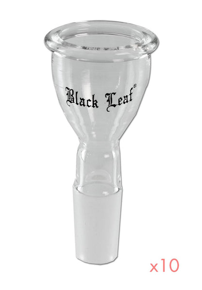 Black Leaf Glaskopf mit Roll-Stop-Funktion - NS 14 (14,5mm), Durchlass 8mm