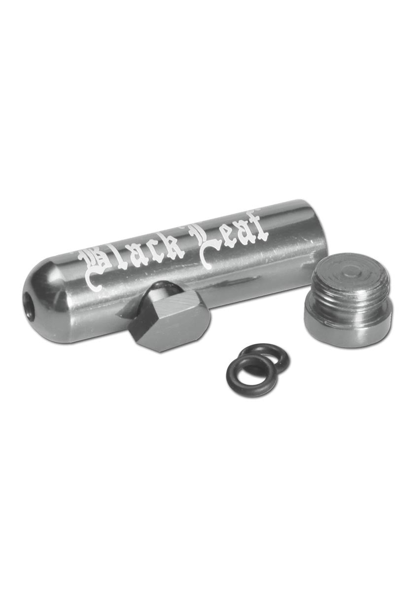 Sniff Bottle Black Leaf Dosierer - Silber
