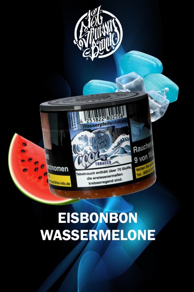 187 Strassenbande Shisha-Tabak Cool WAVE 25g Single Pack in schwarzer Dose zum Rauchen in einer Shisha. 