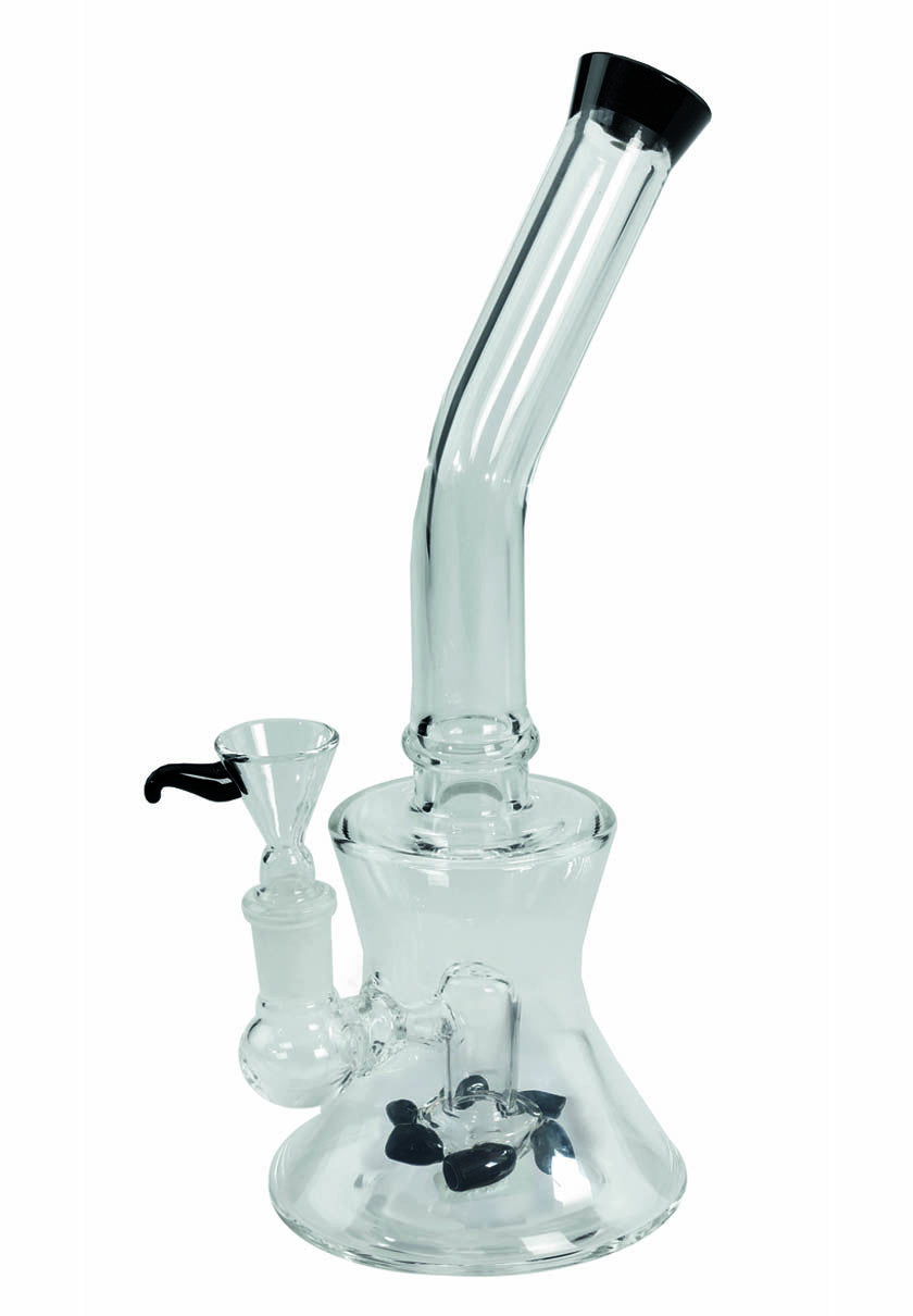 Kräuterbong mit Dampfturbinenperkolator schwarz