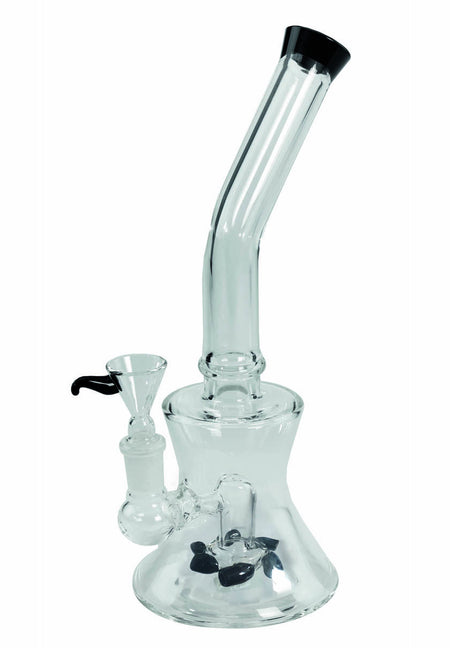 Kräuterbong mit Dampfturbinenperkolator schwarz