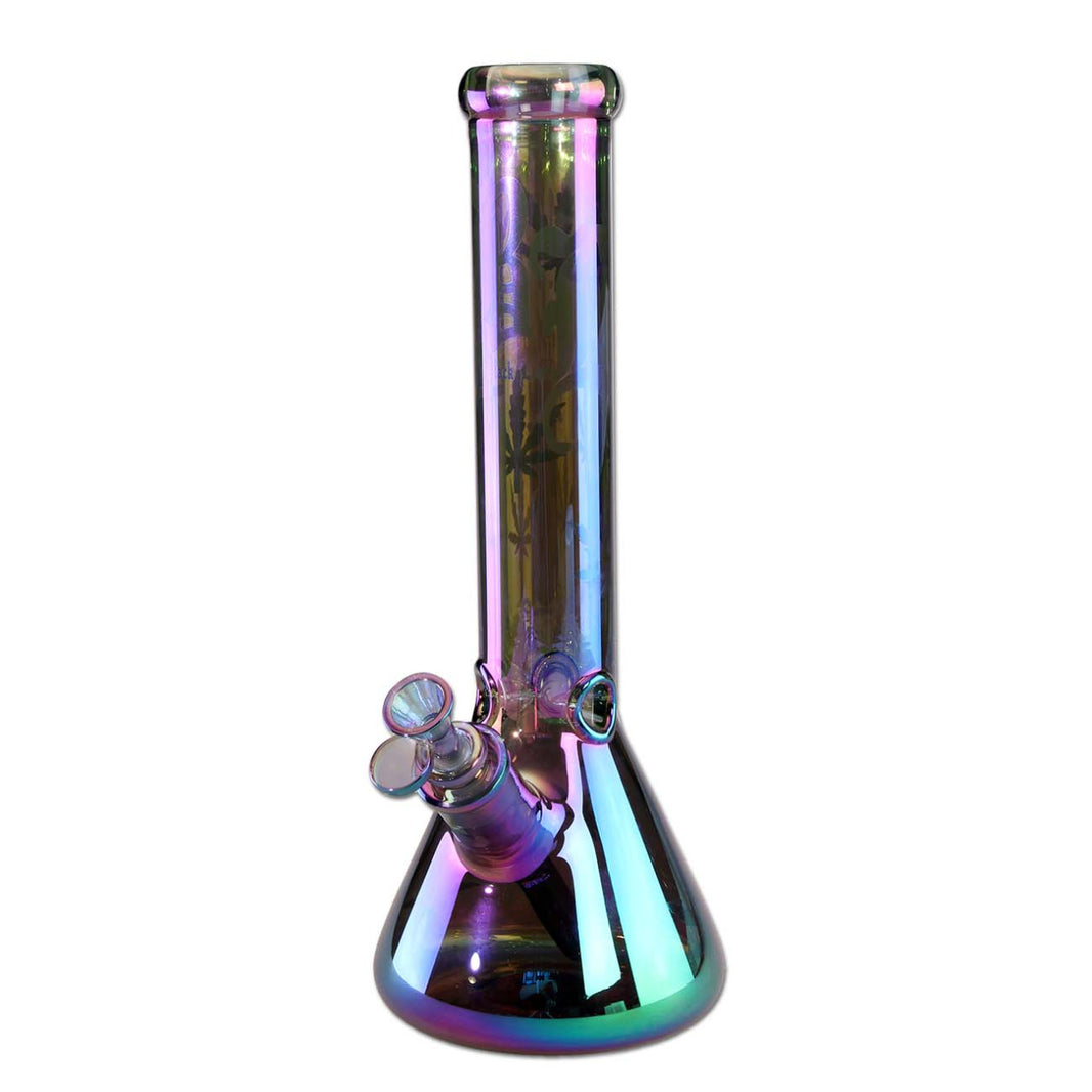 Black Leaf Purple Magic Beakerbong Ice Regenbogeneffekt