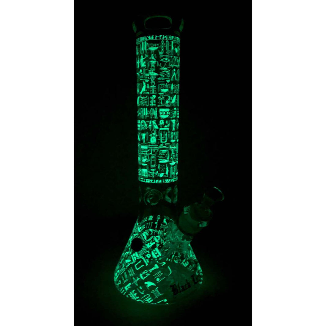 Black Leaf Hieroglyphen Beakerbong Ice Glow 7mm