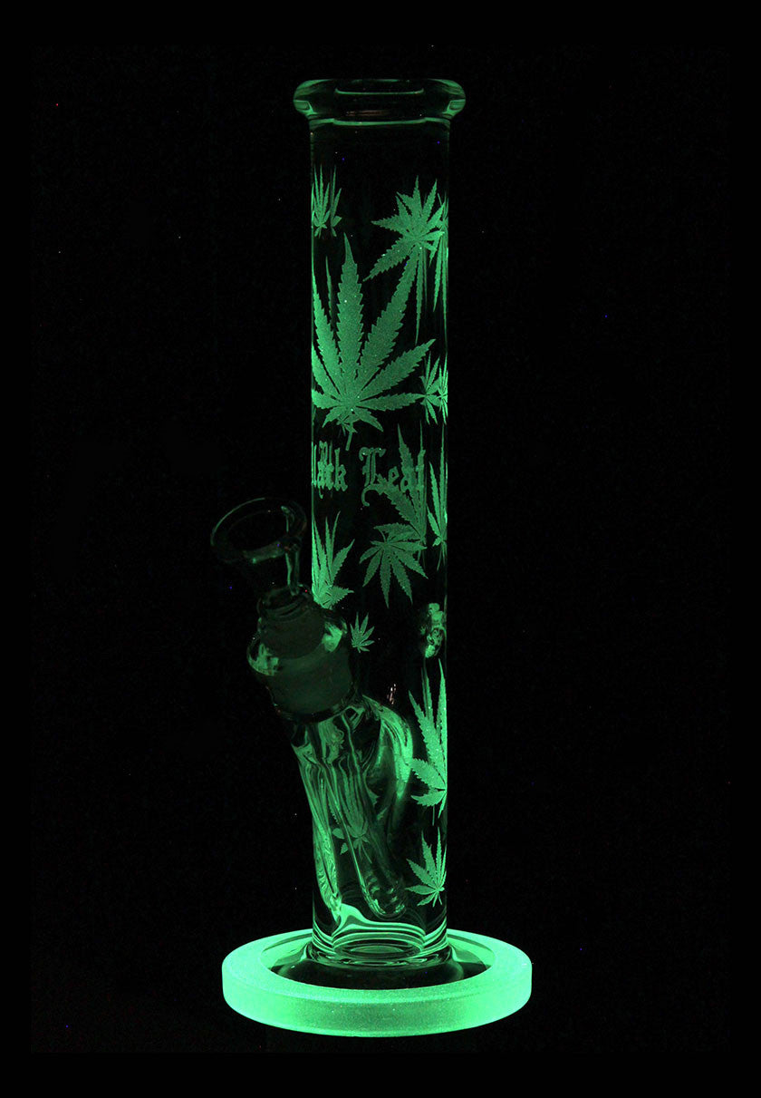 Black Leaf Leaf Bong Glow