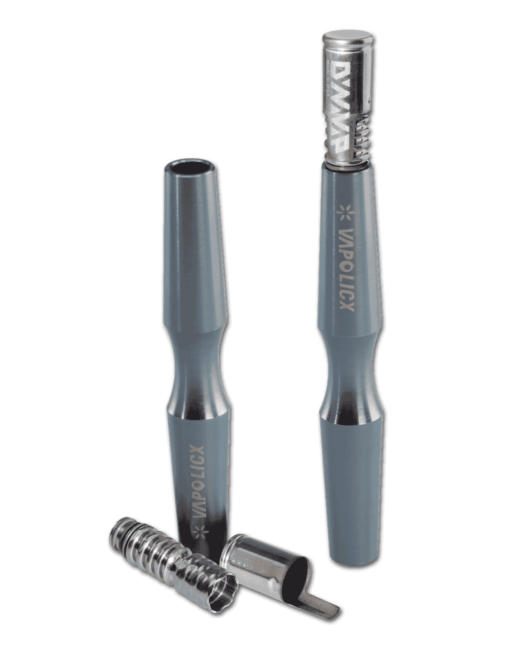 Grauer 2Cone Handvaporizer von Vapolicx mit original DynaVap Spitze