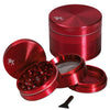 Black Leaf Aluminium-Grinder 4-teilig mit Magnet - Rot
