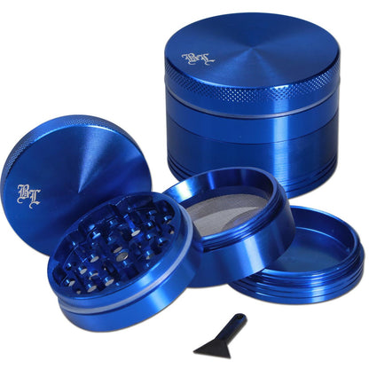 Black Leaf Aluminium-Grinder 4-teilig mit Magnet - Blau