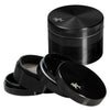 Black Leaf Aluminium-Grinder 4-teilig mit Magnet - Schwarz