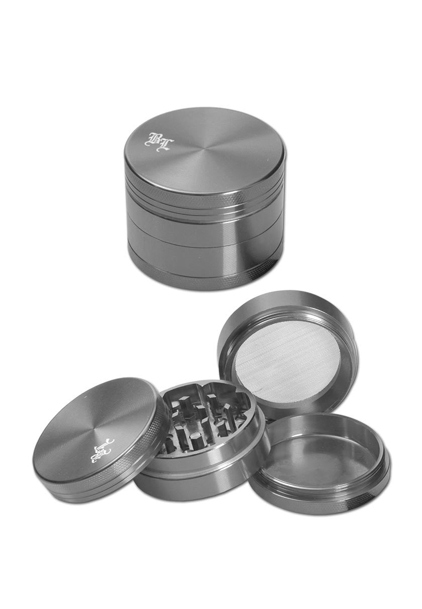 Black Leaf Aluminium-Grinder 4-teilig mit Magnet - Anthrazit
