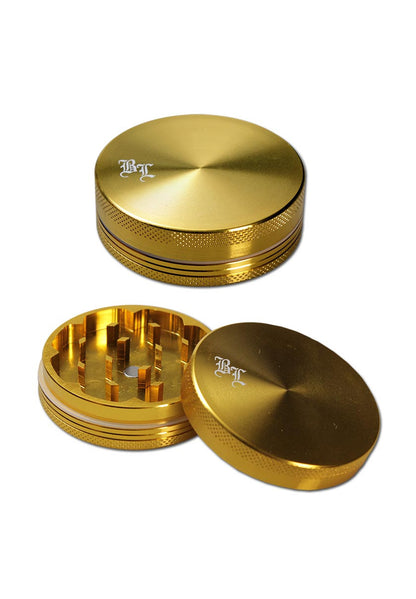 Black Leaf Alu-Grinder 2-teilig mit Magnet - Golden