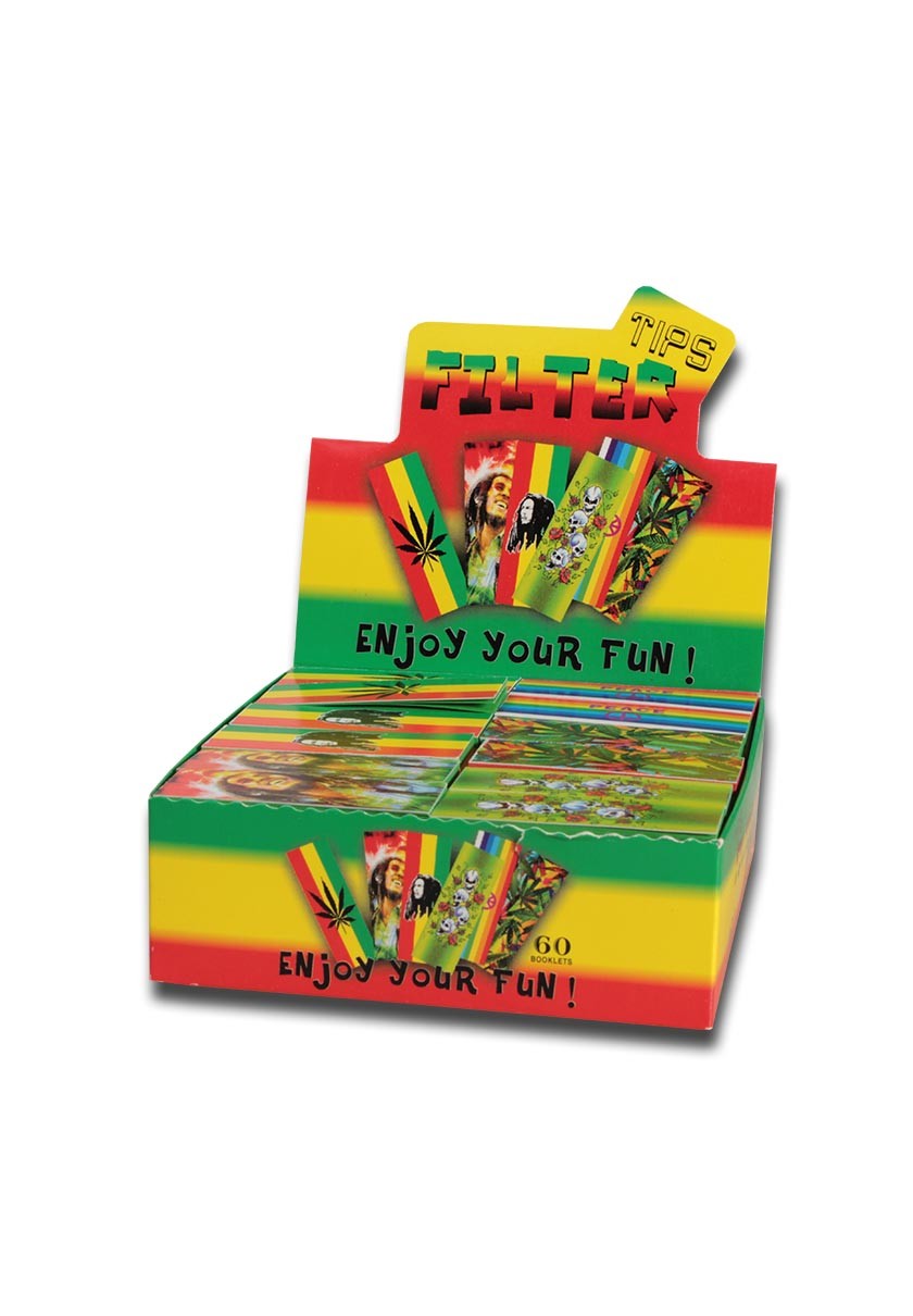 Breit Filtertips Rasta dreifarbig