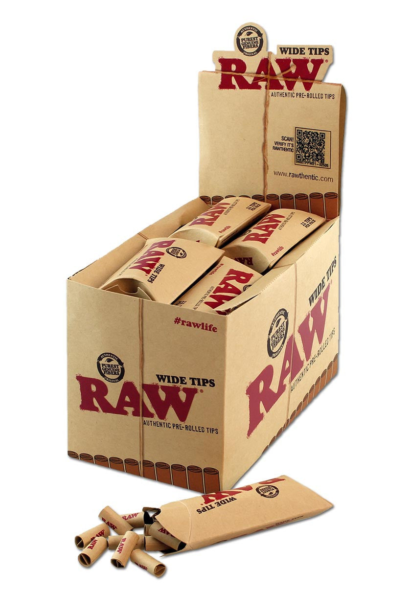 RAW Wide Filter Tips vorgerollt 8mm