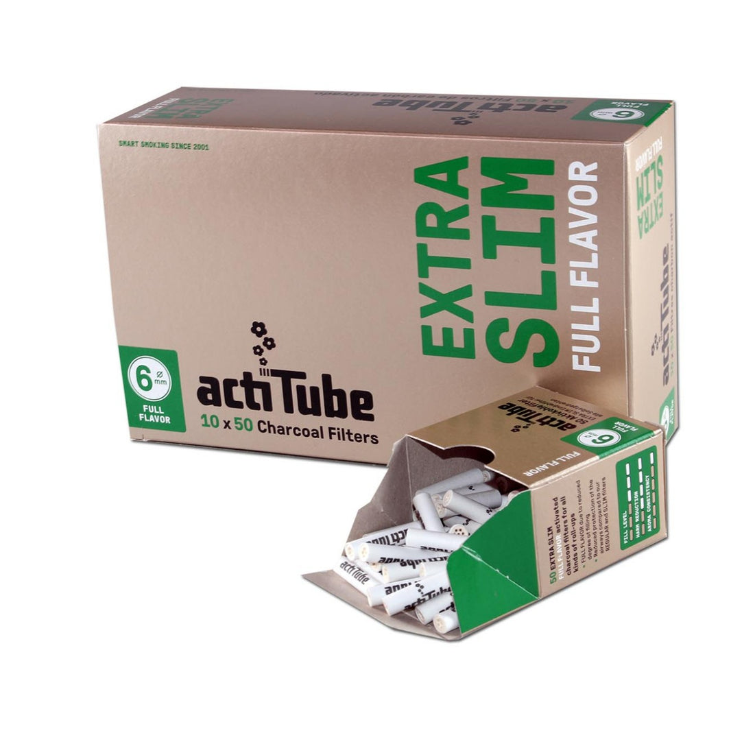 actiTube FULL FLAVOR Aktivkohlefilter Extra Slim - 10x50 Stück