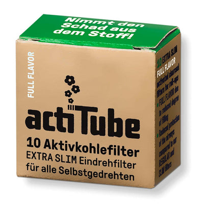 actiTube FULL FLAVOR Aktivkohlefilter Extra Slim - 5x50 Stück