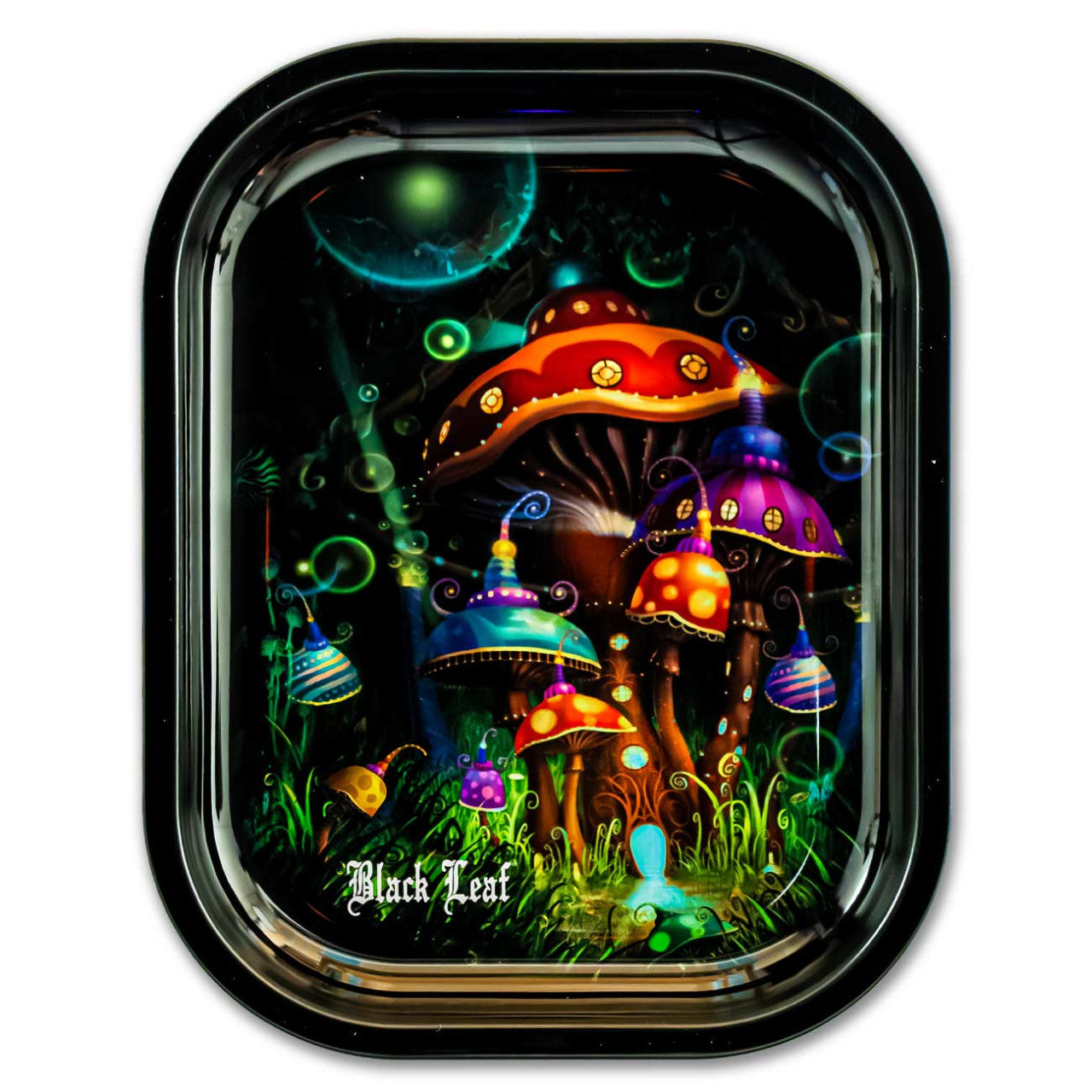 Black Leaf Rolling Tray Mushroom S