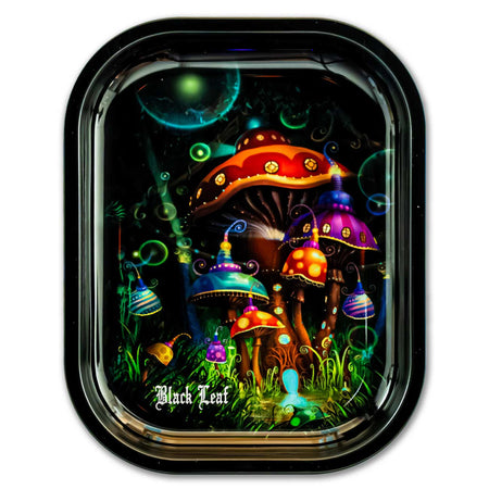 Black Leaf Rolling Tray Mushroom S