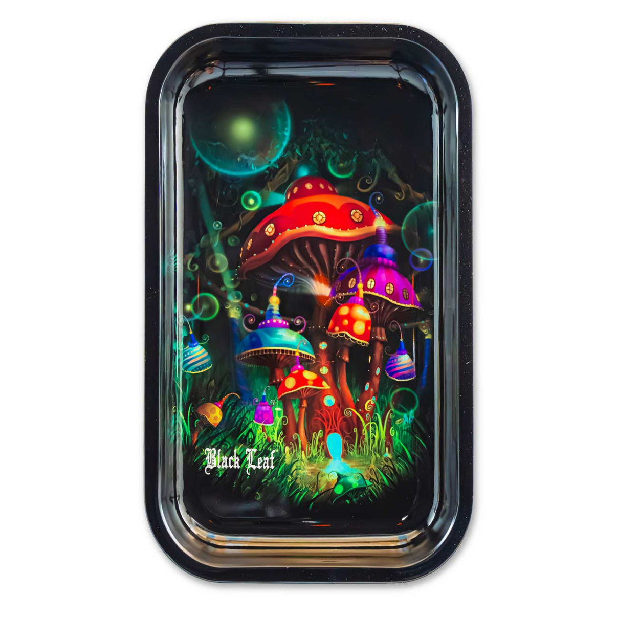 Black Leaf Rolling Tray Mushroom M
