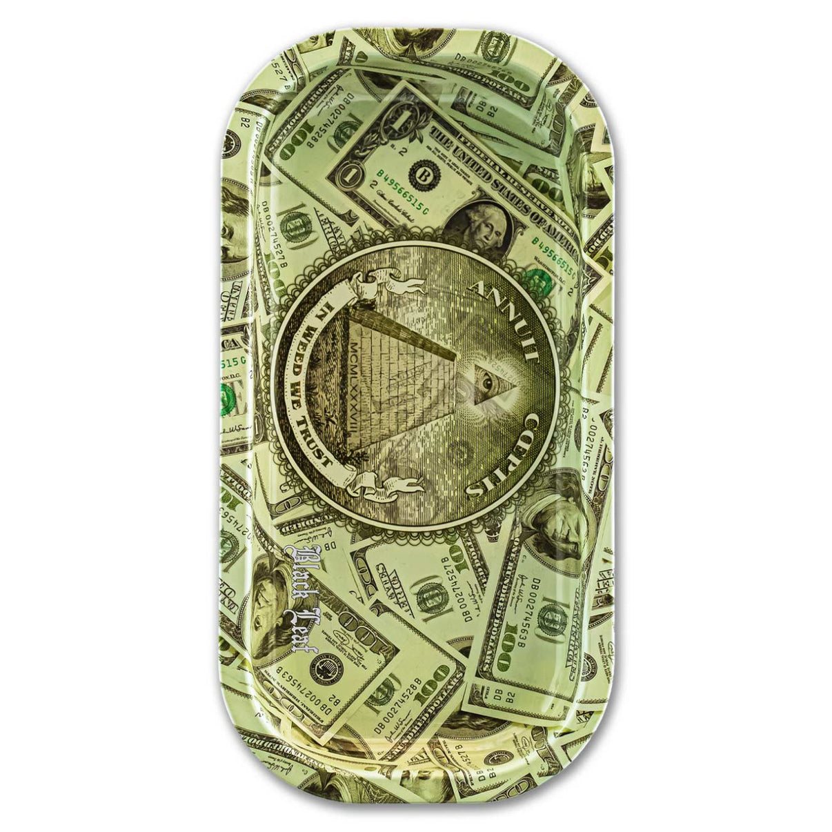 Black Leaf In Weed We Trust Dollar Mixing Tray
