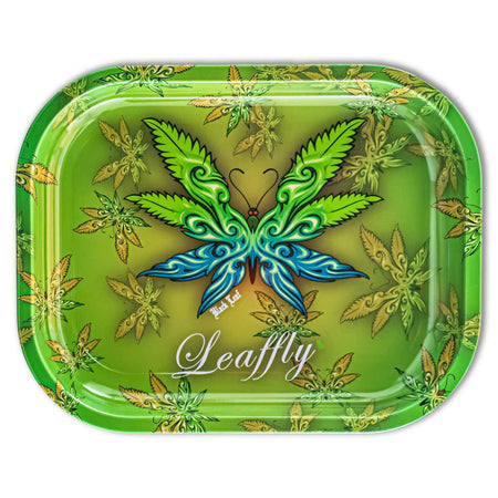 Black Leaf Rolling Tray LEAFFLY