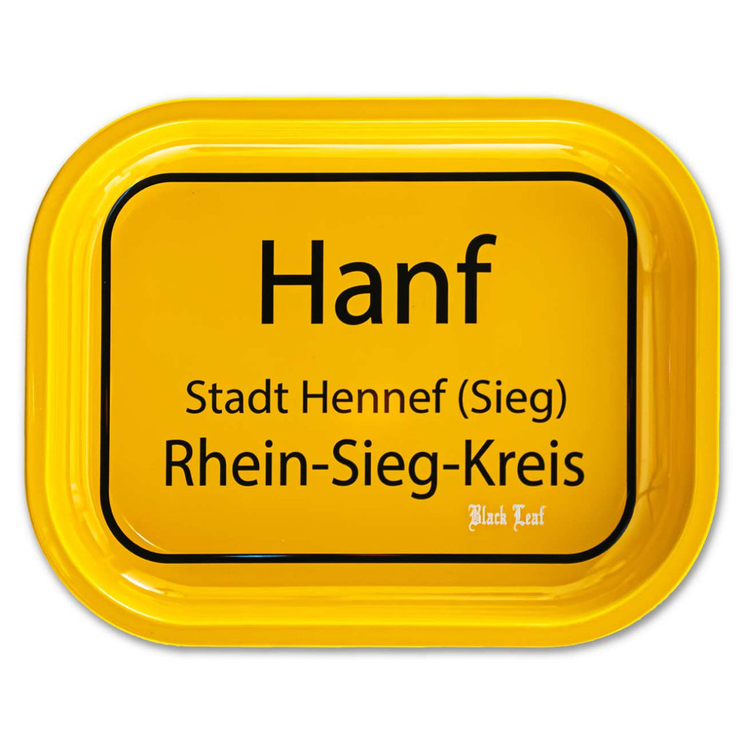 Black Leaf Rolling Tray Ortsschild HANF S
